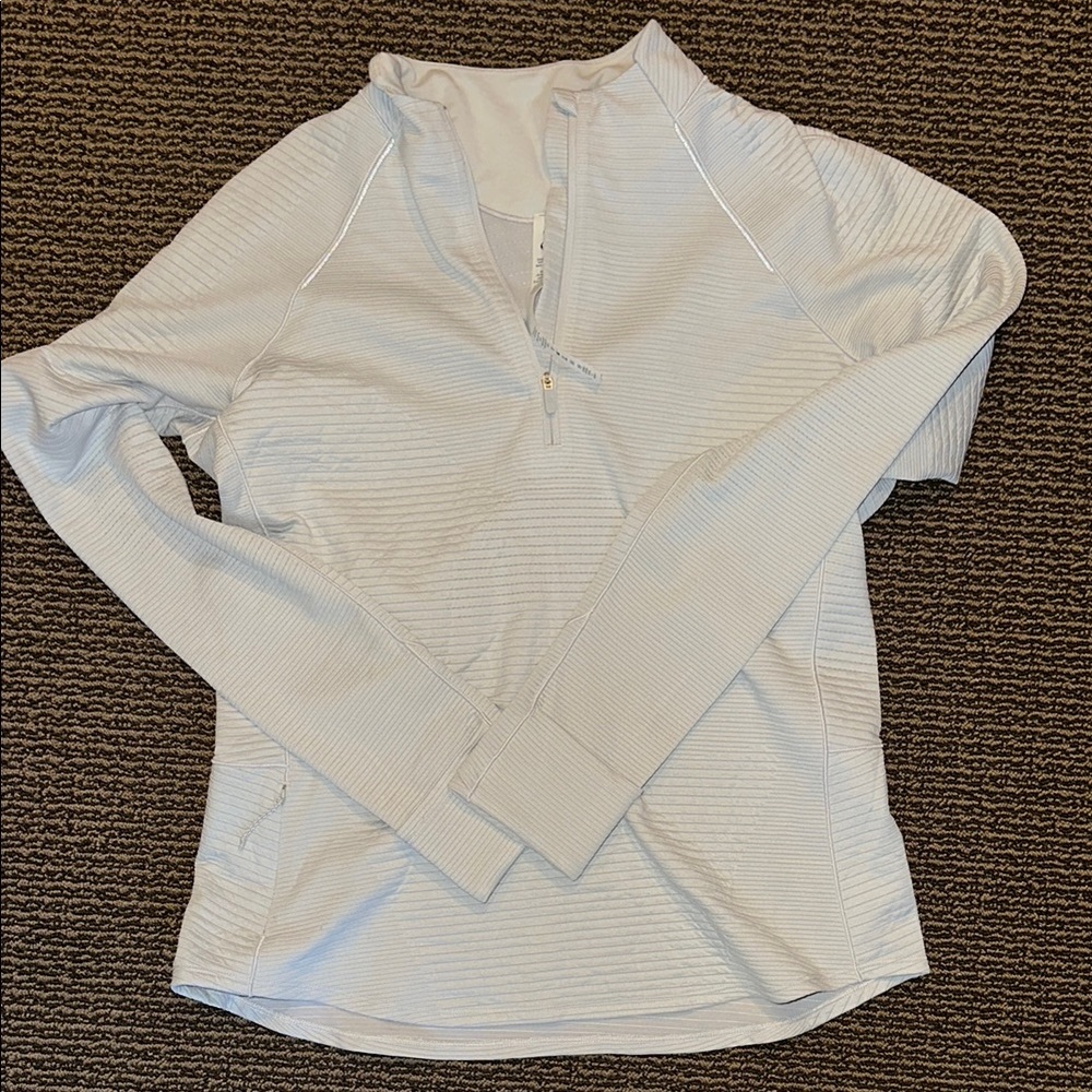 Lululemon Light Gray Long Sleeve Quarter Zip